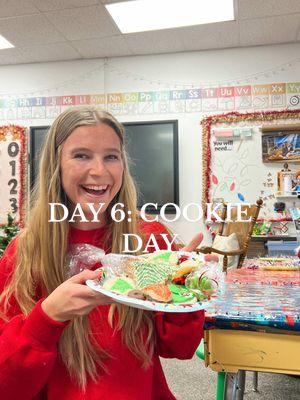 COOKIE EXCHANGE DAY❤️🤭🍪 #classroomfun #christmas #students #cookieexchange #classparty #teach #teacher #teacherlife #teachertok #firstgrade #firstgradeteacher #elementaryschool #elementaryteacher #christmasintheclassroom #12daysofchristmas #teacherootd #educator #teachertok #teachersontiktok 