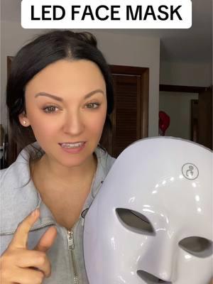 The dog is terrified of me when I wear this…but my skin is going to look amazing! #ledmask #ledtherapy #skincare #redlighttherapy 