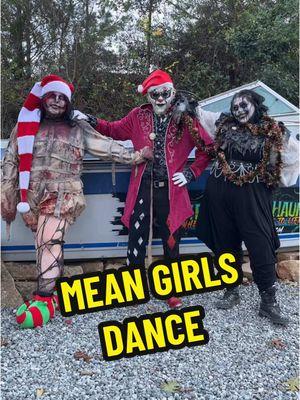 They SLEIGHED this dance 🎄🕺 #fyp #foryou #viral #lakehickoryhaunts #hauntedhouse #hauntedattraction #hauntactor #scareactor #meangirls #christmas #christmas2024 #merrychristmas #happyholidays #dance 