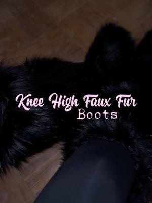 Obsessed with these boots, i have 4 different pairs now🖤 #fluffyboots #TikTokShop #musthave #blackgirltiktok #fauxfurboots 