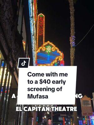 $40 tickets to see Mufasa early- was it worth it?  #disneymufasa #mufasathelionking #mufasamovie 