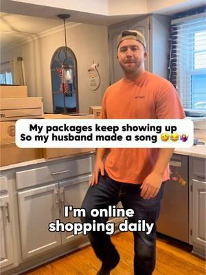 My husband loves teasing me about my online shopping addiction…🤣😂🤷🏼‍♀️#marriagehumor #marriage #wivesoftiktok #husbandwifecomedy #f#fyp#marriedlife#shopping #amazonfinds #wifelife #shoppinghaul #parody #music #dance 