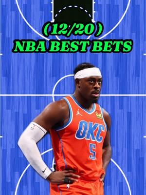 NBA Best Bets for Today 12/20 🏀⭐️ #NBA #nbabets #nbabetting #nbapicks #prizepicksnba #nbaplayerprops #okcthunder 