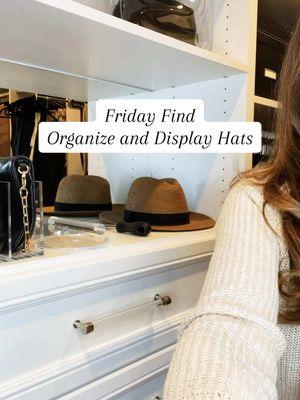 ✨FRIDAY FIND✨ Display your favorite hats with these @amazonhome acrylic hat stand.👒They are easy to put together and come in a variety of sizes.🧢 Hat stands in the closet are the perfect mix of organization and style.  Who knew storage could look this chic?🎩 👉Go to the link in my profile to shop this hat stand and other Friday Favs! #hatstand #closetgoals #hatorganization #chicstorage #closetorganization #getorganized #professionalorganizer #hatlover #effortlessstyle #neatlydesigned 