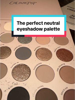 Its sooo beautiful! I love all the neutral and earth tone shades that come in this eyeshadow palette by @ColourPop Cosmetics #colourpop #colourpopcosmetics #eyeshadowpalette #neutraleyeshadow #neutraleyeshadowpalette 