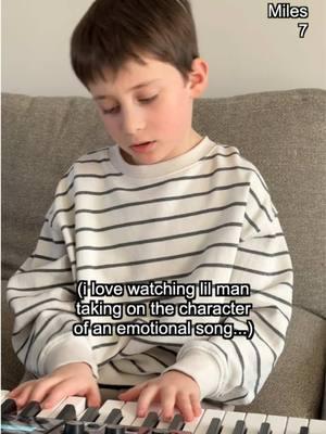 it’s hard to imagine just moments before this Miles was joyfully bouncing around on the couch… but as soon as he started performing , he snapped into the character that he interprets for this song… and then *poof* snapped right back to a typical kiddo again 😃 it’s truly wild to watch!  Song is ‘Weak’ by SWV (@officialswv) written by Brian Alexander Morgan #SWV #weak #RnB #90s #quietstorm #neosoul #realmusic #grownfolksmusic #piano #chords #TalentedMusicians #musicianlife #Talented #vocals #kidzbop #flomilli