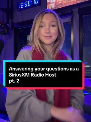 part 2 of answering your questions!  @siriusxm @The Highway on SiriusXM #radiocareer #radiohost #radio #broadcasting 