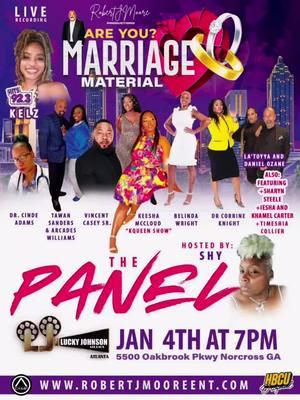 An event you don’t want to miss if you’re looking to get married, or wondering if you’re marriage material. We are not self proclaimed gurus but with education, wisdom, experience and spiritual insight, we are going to unpack a lot of information that will help you on your journey so come and join us! #Marriage #MarriageMaterial #Love #Husband #Wife #Couple #CoupleGoals #Unity #Oneness #Spiritual #Blessed #Inspiration #Motivation #GodIsLove