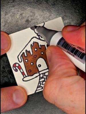 🏠 #gingerbreadhouse doodle took about 5 mins to doodle. sped up to 1min for you.  #doodle #dude #foryou #caliart #merrychristmas #asmrvideo #viral #fyp 