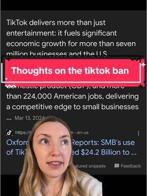 And acting like anyone can just “go out and get another job” is so incredibly out of touch with the reality of the current job  #tiktokban #tiktokbanned #SmallBusiness #jobmarket #contentcreator #realjob 