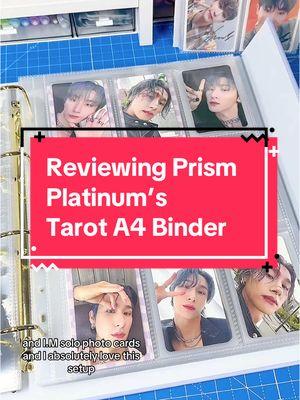 I am absolutely obsessed with the newest @prismplatinum A4 binder! Be sure to use my code Carolyn10 on their websites to save $$$ on your next order for your kpop collection! #fypシ #kpopfyp  #kpopalbums #kpopcds #kpopalbumunboxing #kpopphotocards #kpopcollection #kpophaul #kpopphotocardsupplies #monstaxphotocard #straykidsphotocard 