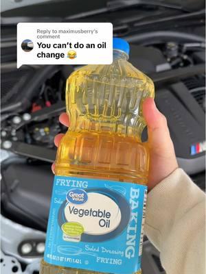 Replying to @maximusberry oil change tutorial dropped 🗣️ #car #fypシ #carsoftiktok #bmw #m #Motorsport #egg #s58 #b58 #m3 #g80 #xdrive #oil #jokes #masters #degree #slow #m340i #bimmer 