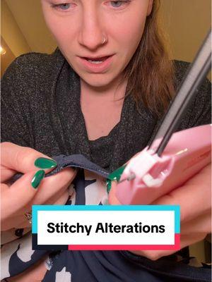 I have about 5 things I can use this on right now! 🙌🏻🤯 #stitchy #stitchytool #musthaves #alterations #onthego #clothingrepair #lifesaver #croptuck #fyp #holidayhaul 