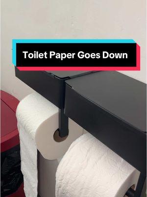 This toilet paper holder is super convenient. #toiletpaper #toilet #toiletoverload #bathroommakeoveronabudget #toiletpaperchallenge 