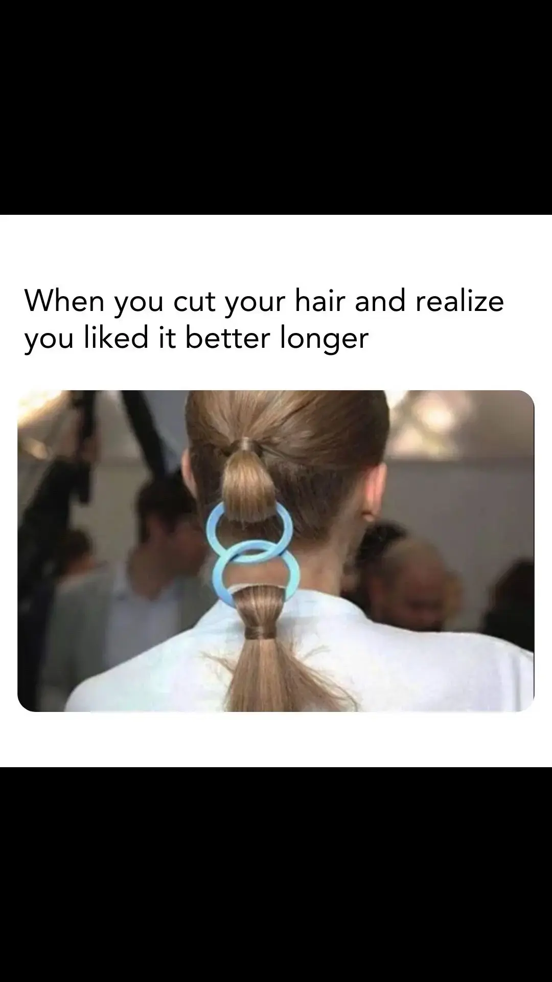 New Year’s resolution: learning to put the scissors down ✂️😂 #hair #hairideas #hairmemes #meme #shorthair