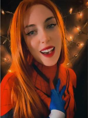 Meet MJ under the mistletoe ❤️🎄 #mjwatson #maryjanewatson #spidermj #mjwatsoncosplay #marvel #alliwantforchristmas #christmas #christmascosplay 