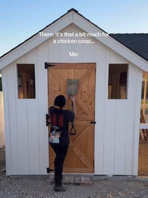 Exclamation point.🖕🏼🐣🏠🍳 #chickencoop #imeverywoman #chickensoftiktok #ranchlife #raisingchickens #egglayers #chickenkeeping #myhappyplace #homestead #chickencoopinspo #farmanimals #chickentok #happyholidays #merrychristmas #christmasdecor #happychickens #chickenmom  