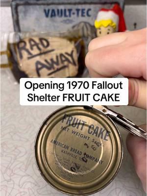 Opening 1970 Fruit Cake from a Fallout Shelter #fallout #mrsfallout #fallouttok 