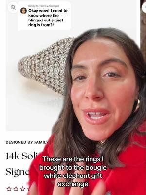 Replying to @Tam the rings that stole the show at our holiday bougie gift exchange #jewelry #jewelrytiktok #fashiontiktok #whiteelephant #giftexchange 