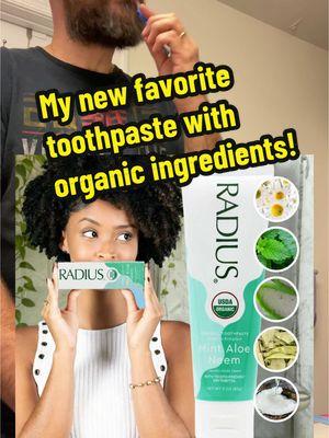 Cut out the chemicals and use this Organic Toothpaste by Radius! #fluoridefree #naturaltoothpaste #organictoothpaste #neemoil #womanownedbusiness #brushyourteeth #morningroutine #TikTokShop 