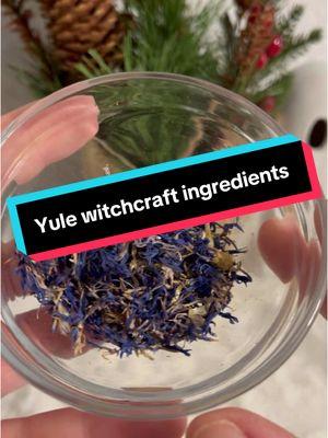 Here are some of my favorite ingredients for yule & the basic meanings they can be used for  #yule #witch #witchtok #witchcraft #dearantoinette #cornflower #cinnamon #wintersolstice #winterwitch #witchy 