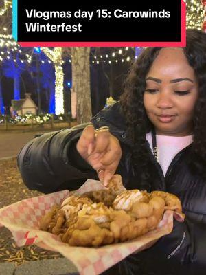 This is my second time going and I decided to bring my family along and do some taste tests. That gingerbread funnel cake was soooooo good 🤌🏽 . Now typically I get on roller coasters, but I wanted to review food and still enjoy myself, so I stayed with the cute low impact rides. But definitely check them out this weekend and thank me later 🎄#winterfest #carowinds #charlottenc #holidaytiktok #CapCut 