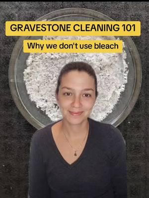 Bleach definitely cleans well, but it will cause irreparable damage to stones in the long run. #gravestonecleaning #faq #lesson #learn #cemetery #marble #gravestone #history 