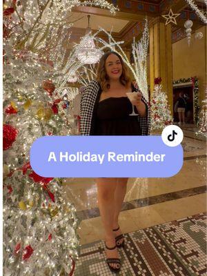 The holidays can bring up a lot of complex feelings, hard conversations, and insecurities. Please know that you’re great the way you are. ✨ #christmastree #christmasdecor #christmasinnola #nolablogger #christmasinneworleans #roosevelthotel #roosevelthotelnola #easyootd #easyholidayoutfit #littleblackdress #reminder #thisisyourreminder  