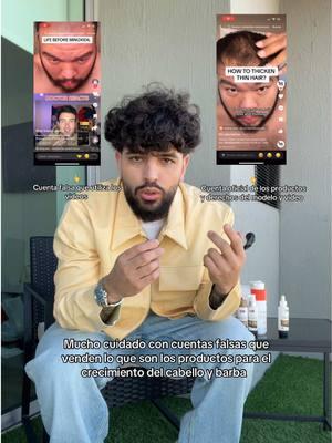 Mucho cuidado con cuentas falsas que venden lo que son los productos para el crecimiento del cabello y barba👇. • todos los que compren o quieran los productos recuerden que tienen el carrito naranja en todos los videos para pedirlo o en mi escaparate de TikTok shop de mi perfil, o en el link de mi perfil 👍🤝 #hair #hairgrowth #hairgrowthtips #hairlosstips #menshair #alopecia #nanoxidil #hairproducts #fyp 