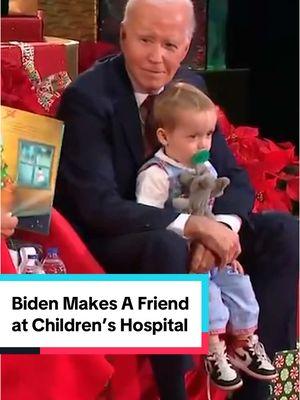 President Biden makes a new friend during a visit to @Children’s National Hospital #biden #childrenshospital #christmas #storytime #storytelling #holiday #joebiden #jillbiden #cute #cutebaby #kidsoftiktok #fyp #news #politics #political #politicalnews #politicaltiktok 