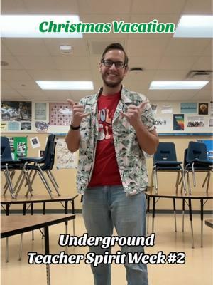 Had so much fun, we had to run it back🎅🏼 another underground teacher spirit week! #teacher #middleschool #spiritweek #historyteacher #teachersoftiktok #7thgrade #undergroundspiritweek 