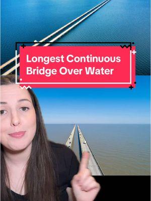 I had no idea the longest continuous bridge over water in the world was right here in the US, let alone that it’s over a lake!! Crazy. I have a video on the actual longest bridge in the world coming next week 😊 #neworleans #bridge #historytok #travel 