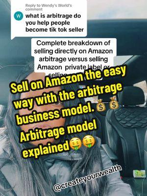 Replying to @Wendy's World Sell on Amazon the easy way with the arbitrage business model.💰💰 #gettingstartedonamazon #amazonsellertips #amazonfba #amazonfbm #amazonhelp  #SellingOnAmazon #amazonbusiness #amazonfbaforbeginners #sellingonamazon #sellingonamazonforbeginners #sellingonamazonfba #arbitrage #amazonarbitrage #amazonarbitrageforbeginners  #amazonseller #sellingonamazon #amazonarbitrage #sellingonamazon