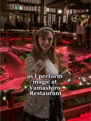 I got to perform magic at one of my favorite restaurants! 🙌 #magic #magician #magictrick #femalemagician #yamashirohollywood #larestaurants 