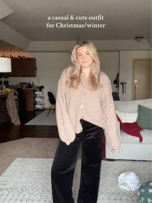 Cute, comfy & affordable! #creatorsearchinsights #cutecasualoutfit #christmasoutfit #affordablefashion #cutechristmassweater #classychristmas #fitoftheday #grwm #grwmoutfit 