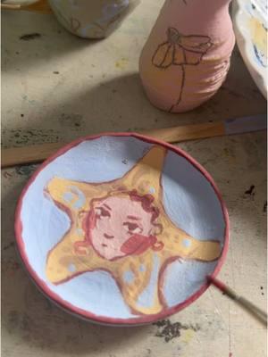 Working on a pottery collection #art #drawing #painting #foryou #fyp #pottery #ceramics #underglaze #illustration 