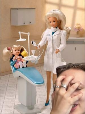 #dentist vid in honor of my new cavity. The issue with Mattel putting out very similar place that’s overtime is that it makes it really obvious that their quality has been consistently declining since the early 90s. you can see this in the holiday Barbies as well. #barbie #barbietok #dolltok #mattel #greenscreen 