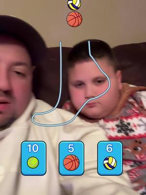 Fill The Ball - Christimas Edition‼️🤫🤔🧏 #therizzler #fun #fatherson #family #fyp #christmas 