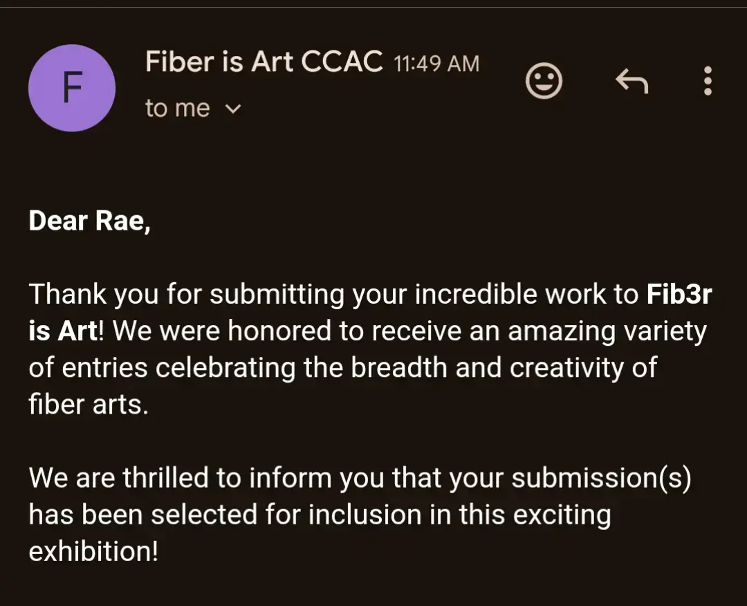 Three of my pieces have been selected for @ccaccincinnati 's third "Fib3r is Art" show! Opening: Jan 17th  & stay tuned for more to come in the new year!  ✨🪡✨ #fiberarts #cincinnatiartist  #artists #artshow #textileart