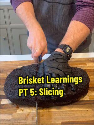 Slice... After 2 years cooking briskets on the reg, these are what stick out as the most important things l’ve learned. Part 5: Slicing #rollingbonesbbq #bbq #brisket #beef #lowandslow