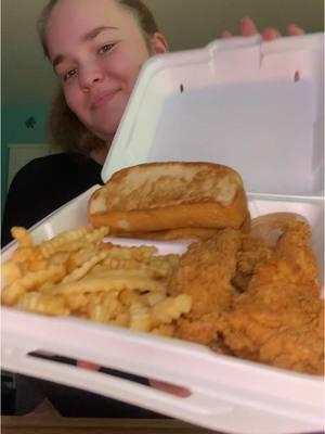 Follow my socials linked in my bio!!! Canes mukbang with a ton of sauce!!! #raisingcanes #food #Foodie #mukbang #asmr #chicken #sauce #fries #toast #yum 