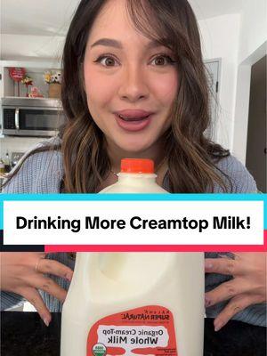 Eating the cream out of a whole gallon of cream top milk! #creamtopmilk #milk #kalona #kalonasupernatural #creammilk #creamtop 