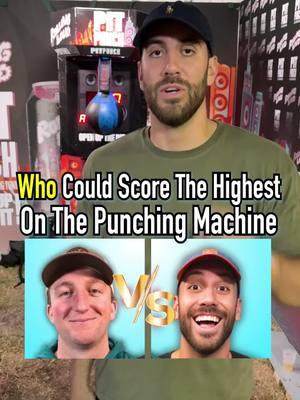 Who Can Score HIGHER On The PUNCH MACHINE?! #fyp #vs #punch #machine #contest #festival #rollingloud 