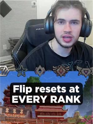 flip resets at every rank #rocketleague 