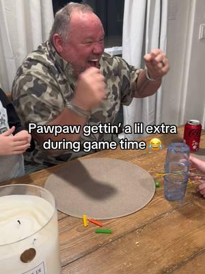 It’s all fun & games until Paw Paw comes on the scene. The end had my laughing so hard. 😂  #reindeergames #pawpaw #grandkids #kerplunk #boardgames 