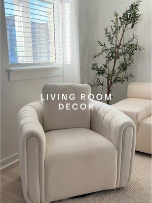 Decorate my living room with me - im obsessed with this chair omg 😍😍🤍 #livingroomdecor #livingroominspo #livingroom #livingroommakeover #livingroomideas #chair #homedeco #homedecorideas #homedecor #chairdecor 