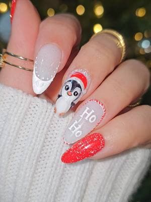 🐧❄️.Using @Daily Charme  Milk Bath 🥛 403 True love ❤️  G10 Unicorn ✨️ Use code DREAMY10 at checkout 🎁 #nails #dailycharme #dailycharme #nailsdesign #almondnails #nailart #nails2024 #nashvillenailtech #trendingnails2024 #christmastime #christmasnails #cutenails #christmasnails2024