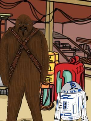 Mexican Chubacca  @Felipe Esparza  #mikemeds #animation #felipeesparza #starwars #chubacca #r2d2 