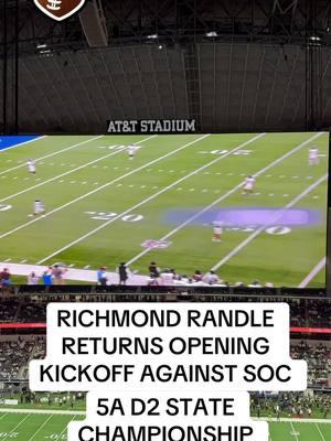 Randle fakes a handoff and returns the opening kickoff for a touchdown! #txhsfb #uilstate #football #texasfootball #randlelionsfootball 