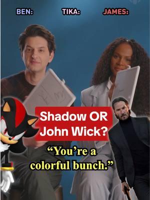 Shadow or John Wick? Sonic 3’s Ben Schwartz, James Marsden, and Tika Sumpter try to guess who said what line! #keanureeves #shadow #johnwick #sonicmovie3 #sonicthehedgehog #sonic #benschwartz #jamesmarsden #tikasumpter #game #ign #movie #shadowthehedgehog #gaming 